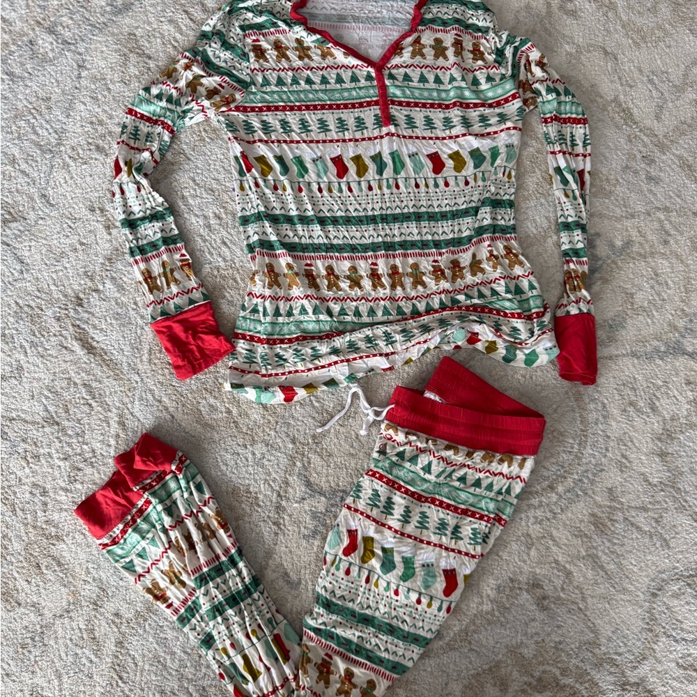 Little Sleepies Red and Green Kids Pajama Set